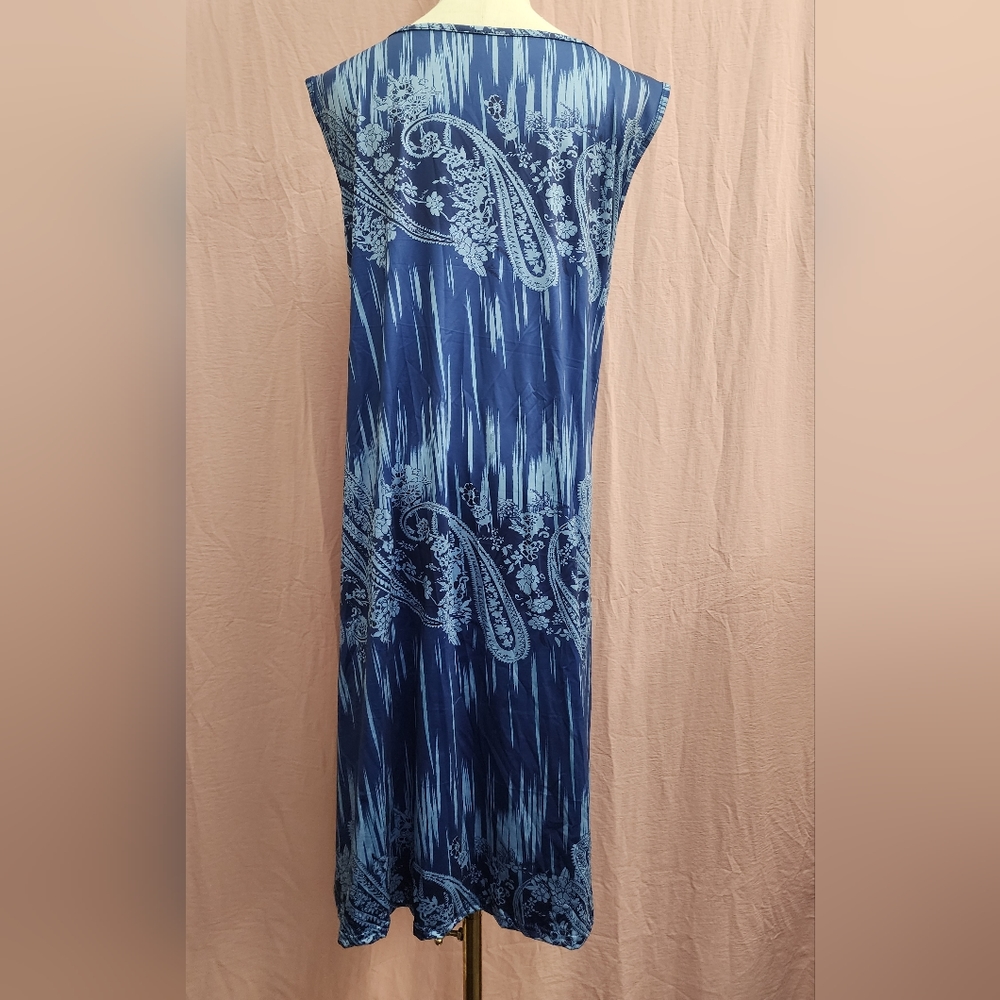 EMERY ROSE Plus Paisley Print Tank Dress-(2XL) - Picture 6 of 6